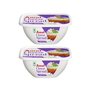 Amul Punchy Pepper Cheese Spread - Pack of 2 - Fresh Cheese delivery in Aurangabad by OZO Mart