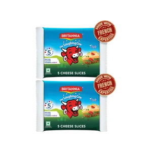 Britannia Laughing Cow Cheese Slices (90 g) - Pack of 2 - Fresh Cheese delivery in Aurangabad by OZO Mart
