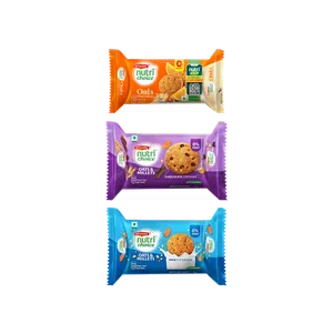 Britannia NutriChoice Oats Orange & Almond Biscuit (0% Maida) +  Oats Chocolate & Almond Biscuit (0% Maida) +  Almond Oats Glucose & Milk Biscuits Combo - Fresh Biscuits & Cookies delivery in Aurangabad by OZO Mart