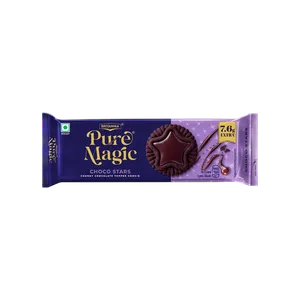 Britannia Pure Magic Choco Stars Chunky Chocolate Topped Cookies - Fresh Biscuits & Cookies delivery in Aurangabad by OZO Mart