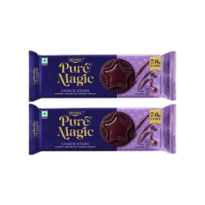 Britannia Pure Magic Choco Stars Chunky Chocolate Topped Cookies - Pack of 2 - Fresh Biscuits & Cookies delivery in Aurangabad by OZO Mart