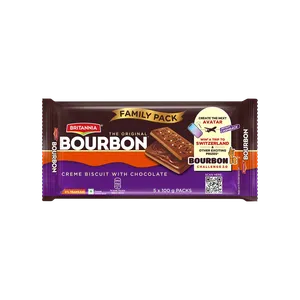 Britannia The Original Bourbon Creme Biscuit - Buy 4 Get 1 Free - Fresh Biscuits & Cookies delivery in Aurangabad by OZO Mart