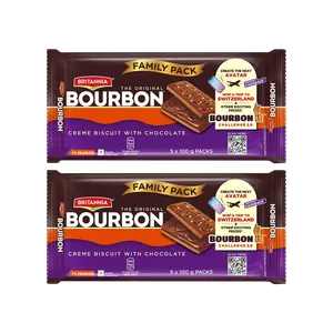 Britannia The Original Bourbon Creme Biscuit - Buy 4 Get 1 Free - Pack of 2 - Fresh Biscuits & Cookies delivery in Aurangabad by OZO Mart