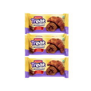 Britannia Treat Croissant - Triple Choco - Pack of 3 - Fresh Buns & Rusks delivery in Aurangabad by OZO Mart