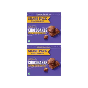 Cadbury Chocobakes Choc Layered Cake - Pack of 2 - Fresh Cakes & Pastries delivery in Aurangabad by OZO Mart