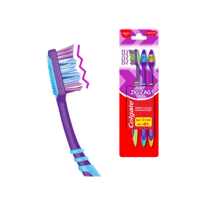 Colgate Zig Zag Deep Clean Toothbrush Medium) (Removes Bacteria Between The Teeth - Fresh Oral Care delivery in Aurangabad by OZO Mart