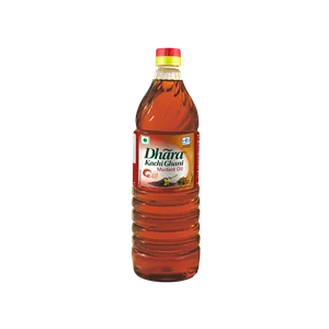 Dhara Kachi Ghani Mustard Oil (0% Trans Fat) - Fresh Cooking Oils delivery in Aurangabad by OZO Mart