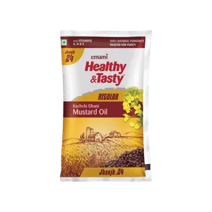Emami Healthy & Tasty Kachchi Ghani Mustard Oil - Fresh Cooking Oils delivery in Aurangabad by OZO Mart