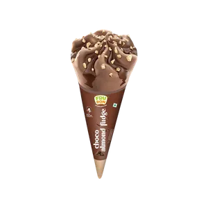 FruBon Choco Almond Fudge Ice Cream Cone - Fresh Frozen Desserts & Ice Cream delivery in Aurangabad by OZO Mart