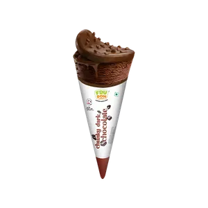 FruBon Chunky Dark Chocolate Ice Cream Cone - Fresh Frozen Desserts & Ice Cream delivery in Aurangabad by OZO Mart