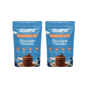 Gladful Choco Pancake Mix with Jowar and Oats - Pack of 2 - Fresh Breakfast Cereals delivery in Aurangabad by OZO Mart