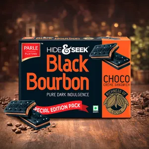 Hide & Seek Black Bourbon Biscuits Choco Creme Sandwich - Fresh Biscuits & Cookies delivery in Aurangabad by OZO Mart