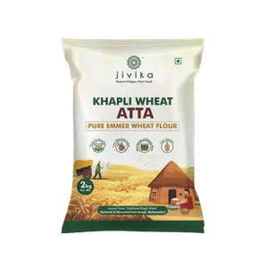 Jivika Khapli Wheat Atta (khapalee aata) - Fresh Flour & Grains delivery in Aurangabad by OZO Mart