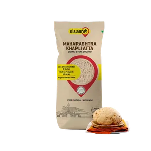 Kisaansay Maharashtra Khapli Wheat Atta - Fresh Flour & Grains delivery in Aurangabad by OZO Mart