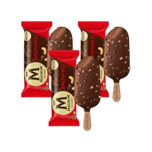Kwality Wall's Magnum Brownie Ice Cream Stick - Pack of 3 - Fresh Cakes & Pastries delivery in Aurangabad by OZO Mart