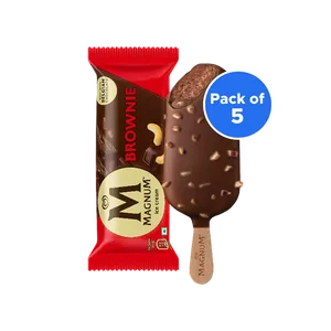 Kwality Wall's Magnum Brownie Ice Cream Stick - Pack of 5 - Fresh Cakes & Pastries delivery in Aurangabad by OZO Mart
