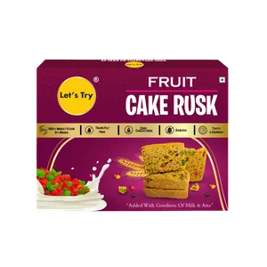 Let's Try Fruit Cake Rusk with Goodness of Wheat - Fresh Indian Namkeen delivery in Aurangabad by OZO Mart