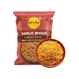 Let's Try Garlic Bhujia - Fresh Indian Namkeen delivery in Aurangabad by OZO Mart