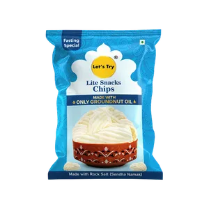 Let's Try Lite Snacks Rock Salt Potato Chips - Fresh Indian Namkeen delivery in Aurangabad by OZO Mart