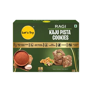 Let's Try Ragi Kaju Pista Cookies - Fresh Indian Namkeen delivery in Aurangabad by OZO Mart