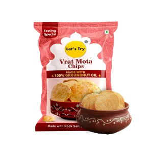 Let's Try Vrat Mota Chips / Aloo Chips - Fresh Indian Namkeen delivery in Aurangabad by OZO Mart