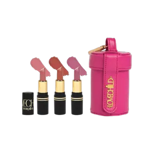 LoveChild Masaba Long Stay Ultra Matte Lipstick Kit (Buzzkill 2.0, Soul Curry, Crack A Cookie) - Fresh Biscuits & Cookies delivery in Aurangabad by OZO Mart