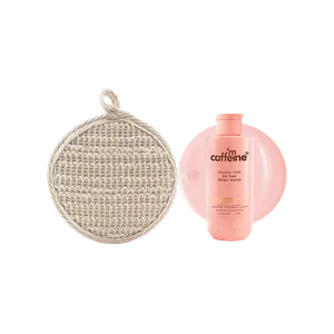 MCaffeine Natural Loofah +  Guava Tini De-Tan Body Wash Combo - Fresh Skin Care delivery in Aurangabad by OZO Mart