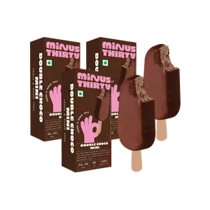 Minus Thirty Double Choc Mini Ice Cream Stick - Pack of 3 - Fresh Frozen Desserts & Ice Cream delivery in Aurangabad by OZO Mart