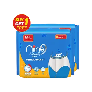 Niine Naturally Soft Disposable Period Panty (M-L) - Fresh Feminine Hygiene delivery in Aurangabad by OZO Mart