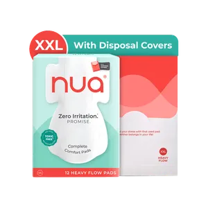Nua Pads for Heavy Flow with Disposal Covers - Fresh Feminine Hygiene delivery in Aurangabad by OZO Mart