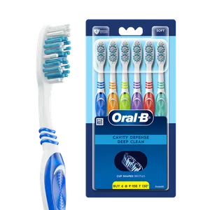 Oral-B Cavity Defense Bacterial Fighter Toothbrush Soft - Pack of 6 - Fresh Oral Care delivery in Aurangabad by OZO Mart
