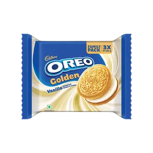 Oreo Golden Vanilla Sandwich Cream Biscuits (Family Pack) - Fresh Biscuits & Cookies delivery in Aurangabad by OZO Mart
