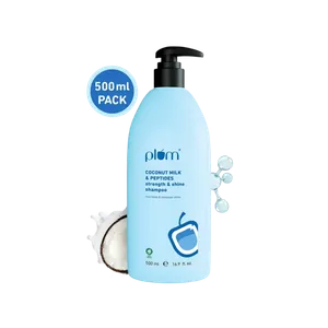 Plum Coconut Milk & Peptides Strength & Shine Shampoo - Fresh Hair Care delivery in Aurangabad by OZO Mart
