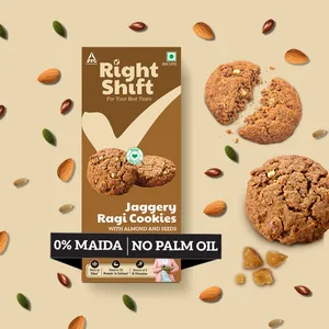 Right Shift Jaggery Ragi Cookies (No Maida/ No Palm Oil) - Fresh Biscuits & Cookies delivery in Aurangabad by OZO Mart