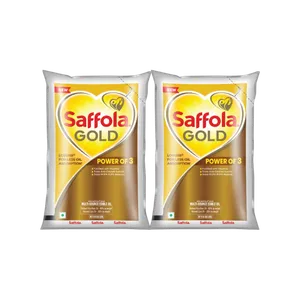 Saffola Gold Corn & Rice Bran Refined Blended Cooking Oil (1 ltr) - Pack of 2 - Fresh Flour & Grains delivery in Aurangabad by OZO Mart
