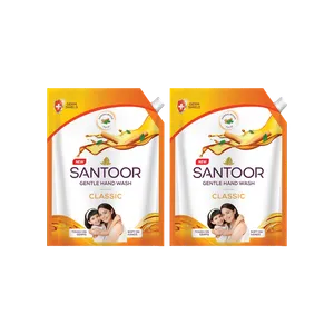 Santoor Classic Gentle Hand Wash with Sandalwood & Tulsi - Pack of 2 - Fresh Skin Care delivery in Aurangabad by OZO Mart