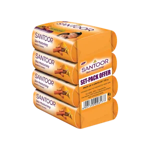 Santoor Skin Moisturising Sandal & Turmeric Soap - Pack of 4 - Fresh Skin Care delivery in Aurangabad by OZO Mart