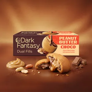 Sunfeast Dark Fantasy Peanut Butter Choco Dual Fills Cookies - Fresh Biscuits & Cookies delivery in Aurangabad by OZO Mart