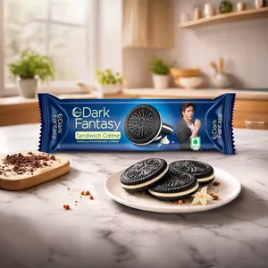 Sunfeast Dark Fantasy Vanilla Sandwich Crème Biscuits - Fresh Biscuits & Cookies delivery in Aurangabad by OZO Mart