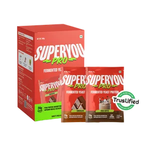 SuperYou Pro Assorted Yeast Protein Powder Sachets (Chocolate & Cold Cofee) - Fresh Health & Protein Drinks delivery in Aurangabad by OZO Mart