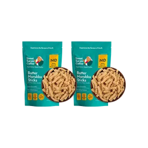 Sweet Karam Coffee Butter Murukku Namkeen - Pack of 2 - Fresh Indian Namkeen delivery in Aurangabad by OZO Mart