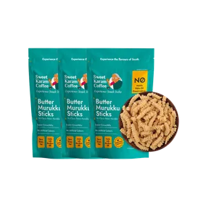 Sweet Karam Coffee Butter Murukku Namkeen - Pack of 3 - Fresh Indian Namkeen delivery in Aurangabad by OZO Mart