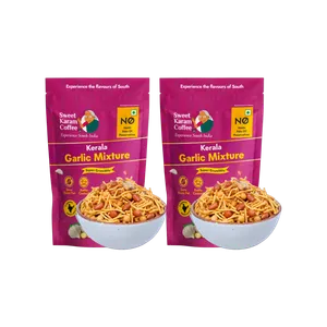 Sweet Karam Coffee Kerala Garlic Mixture Namkeen - Pack of 2 - Fresh Indian Namkeen delivery in Aurangabad by OZO Mart