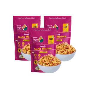 Sweet Karam Coffee Kerala Garlic Mixture Namkeen - Pack of 3 - Fresh Indian Namkeen delivery in Aurangabad by OZO Mart