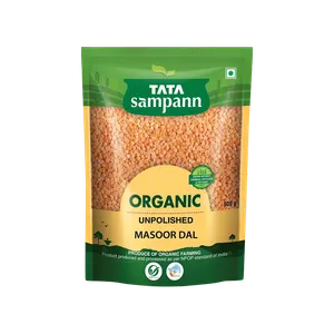 Tata Sampann Organic Masoor Dal Unpolished - Fresh Split Lentils (Dal) delivery in Aurangabad by OZO Mart