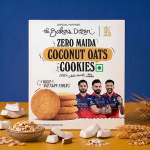 The Baker's Dozen Coconut Oats Bakery Cookies (Zero Maida) - Fresh Biscuits & Cookies delivery in Aurangabad by OZO Mart