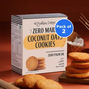 The Baker's Dozen Coconut Oats Bakery Cookies (Zero Maida) - Pack of 2 - Fresh Biscuits & Cookies delivery in Aurangabad by OZO Mart