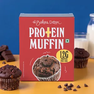 The Baker's Dozen Protein Chocolate Muffin - Fresh Cakes & Pastries delivery in Aurangabad by OZO Mart