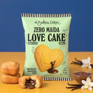The Baker's Dozen Vanilla Love Choco Filled Muffin (Zero Maida) - Fresh Cakes & Pastries delivery in Aurangabad by OZO Mart
