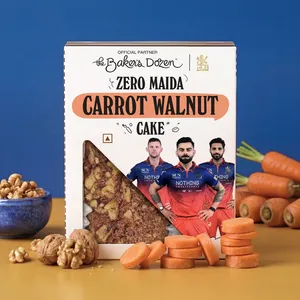 The Baker's Dozen Zero Maida Carrot Walnut Pound Cake, Whole Wheat - Fresh Cakes & Pastries delivery in Aurangabad by OZO Mart